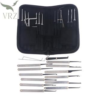 VRZ 15 / 17 / 24 Cái Cổ Điển Thép Không Gỉ Khóa Dụng Cụ Di Động Xe Mở Khóa Bộ Bỏ Túi Đa Năng Lockpick Dụng Cụ HOT