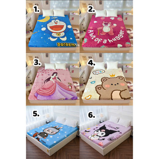 (MẪU 19->25) Ga Nỉ Nhung Bo Chun 5D Ga bọc đệm cho bé mềm mướt hoạt hình+ đủ kích cỡ chân đệm 13cm + may theo yêu cầu