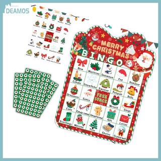 DE Christmas Bingo Cards And Markers Set 33 Miếng 24 Trò Chơi Đảng Người Chơi