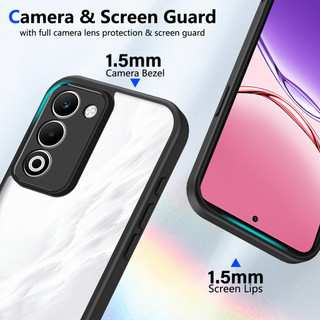 Dành cho OPPO A5 4G / 5G 2025 Ốp điện thoại cứng trong suốt Khung silicon mềm chống rơi mỏng