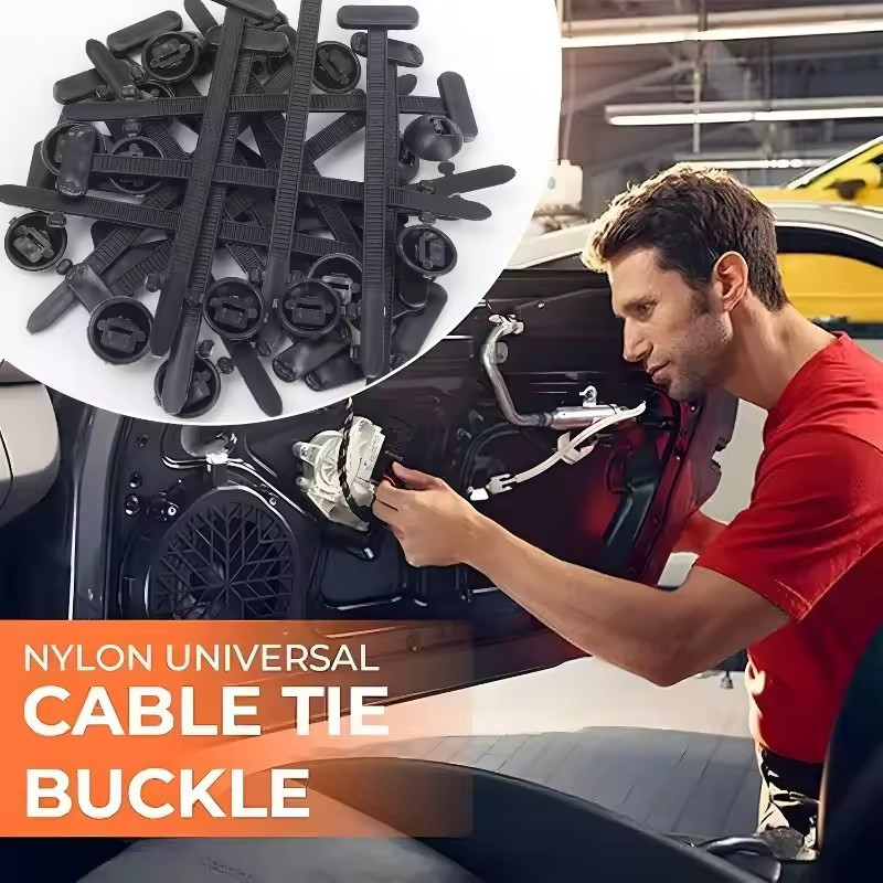 10 / 20 / 40 Bộ Dây Buộc Cáp Nylon Đa Năng / Kẹp Dây Bảo Vệ Động Cơ Ô Tô / Dây Buộc Zip Tự Khóa Chịu Lực