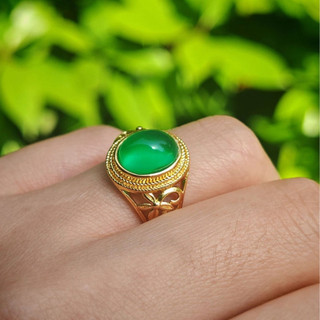 Nhẫn lửa đá lựu đỏ dành cho nam - Phong cách Gimmick