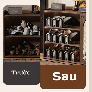 Giá Để Giày Dép Thông Minh Xếp Gọn 2 Tầng, Giá Đỡ Giày Dép Điều Chỉnh Độ Cao Tiết Kiệm Diện Tích
