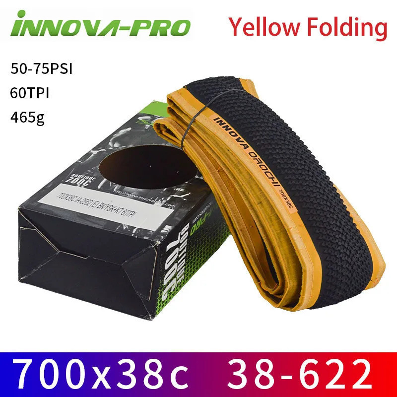 Innova 700x32c 35C 38C 32 / 37 / 38-622 Sỏi Lốp Vàng Nâu XC Địa Hình MTB Có Thể Gập Lại Lốp 60tpi Lốp Xe Đạp IA-2562
