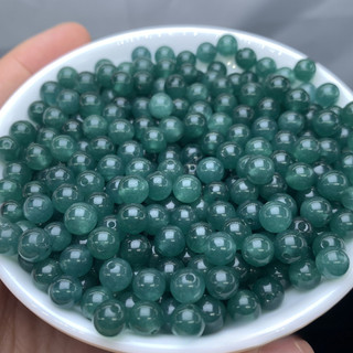 Hạt đá ngọc xanh nước 6mm, bộ 50 cái - phụ kiện làm vòng tay