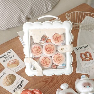 Túi đeo vai itabag PVC trong suốt hình bánh quy dễ thương