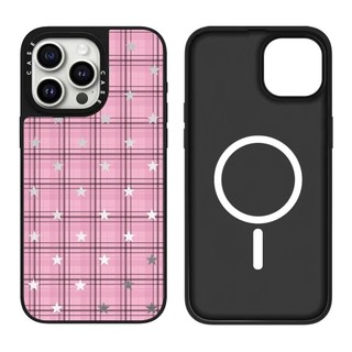 Từ Tính Màu Hồng Pentagram Lưới Gương Cứng Ốp Lưng Điện Thoại iPhone 17 Pro Max 17 Air 16 Plus 15 14 13 12 11 Vỏ Chống Sốc