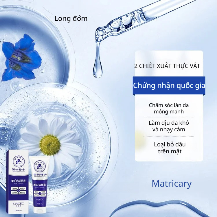 Sữa rửa mặt dưỡng ẩm và cấp nước Sữa rửa mặt làm trắng nhẹ nhàng Sữa rửa mặt kiểm soát dầu và loại bỏ mụn đầu đen