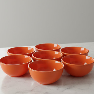 Bộ 5/10 Chén Dùng Cho Chè, Tráng Miệng, Bộ Chén Chè Cam Sáng Melamine