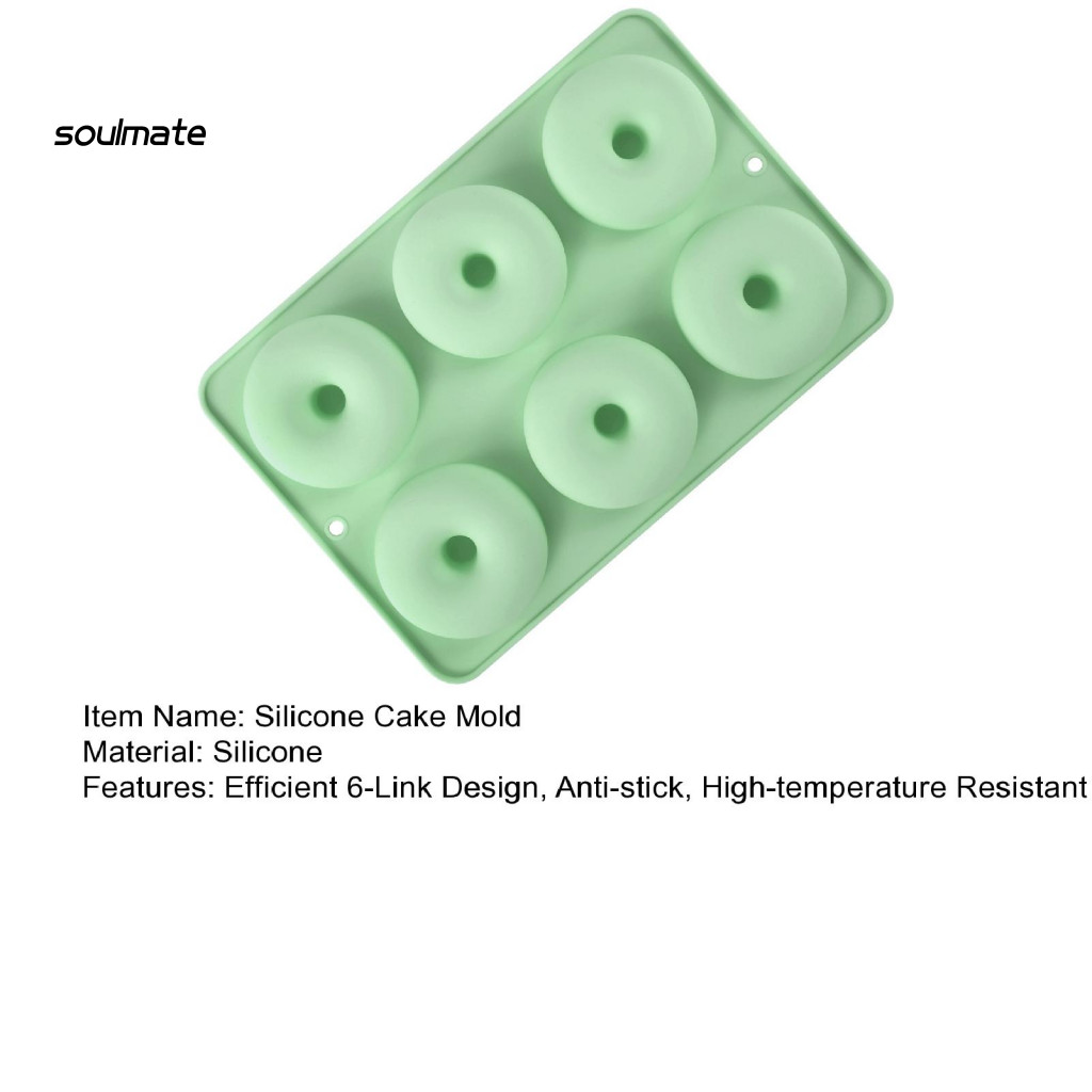 Linh hồn| Gia Đình Tập Hợp Khuôn Nướng Bánh 6 Cốc Khuôn Bánh Donut Silicon Cho Món Tráng Miệng Tự Làm Chảo Nướng Chống Dính Cho Bánh Doughnuts Bánh Và Bánh Ngọt Máy Nướng Cho Những Người Yêu Socola