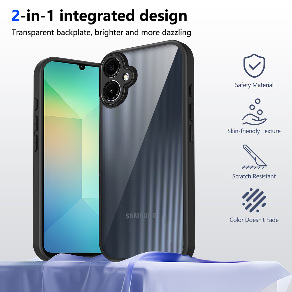 Ốp lưng Samsung A06 Vỏ trong suốt mờ thời trang cho Ốp điện thoại Samsung Galaxy A06 5G