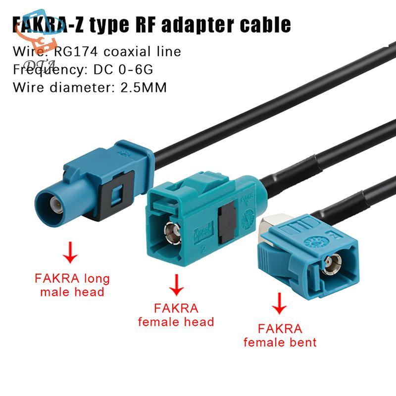 [DTA] Fakra Z Male To Fakra Z Female Jack 90 độ Điều hướng ô tô Ăng-ten GPS Adapter Cáp nối dài RG174 RF Coaxial Pigtail VN