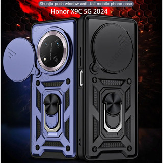 Ốp lưng chống sốc thông minh Honor X9C cho Honor X9d X9C X9a X9b X 9B X 9C X9 X9CSmart 4G 5G Kéo đẩy bảo vệ ống kính máy ảnh Vỏ điện thoại PC cứng Ốp lưng đứng