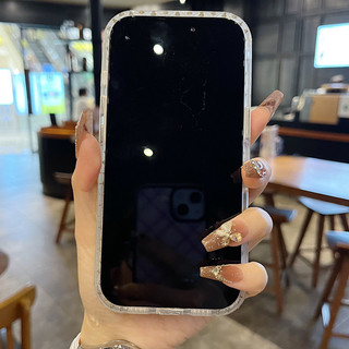 Phim bảo vệ toàn bộ ống kính Khung kim cương Get Rich Girl Phone Case cho iPhone 17Promax 17Pro 13 14 15 16 Pro Max Vỏ bọc di động nữ chống sốc