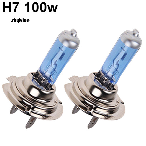 [Sy] 2 Chiếc H1 / H4 / H7 55W / 100W Xenon Gas Halogen Đèn Trắng 12V 5000K Bóng Đèn