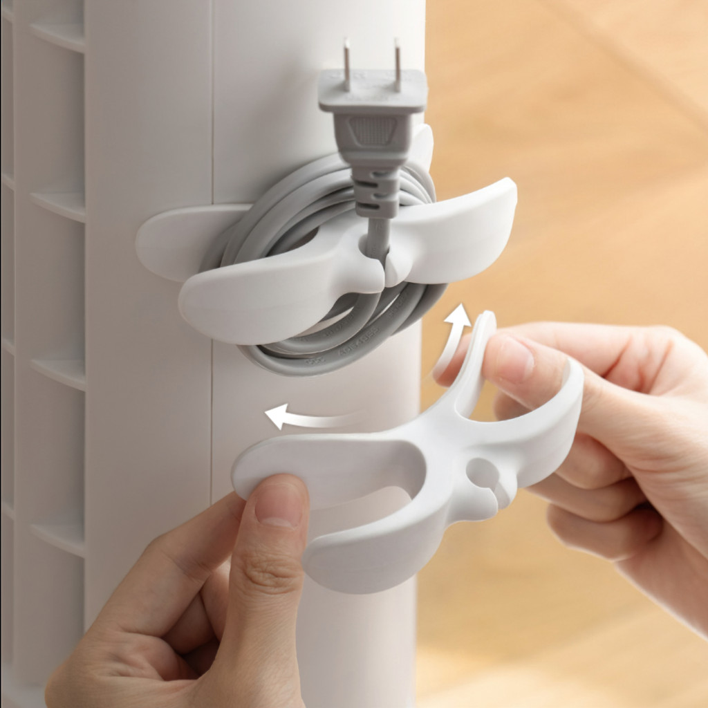 Dụng cụ quấn dây điện gọn gàng dụng cụ giá đỡ cố định dây cáp cho các thiết bị gia đình tiện dụng kho giá gốc