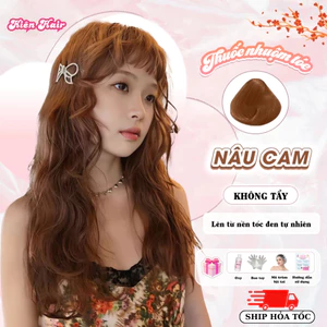 Thuốc Nhuộm Tóc Màu NÂU CAM Không Tẩy, lên từ nền đen, tặng kèm trợ nhuộm | Trunghair