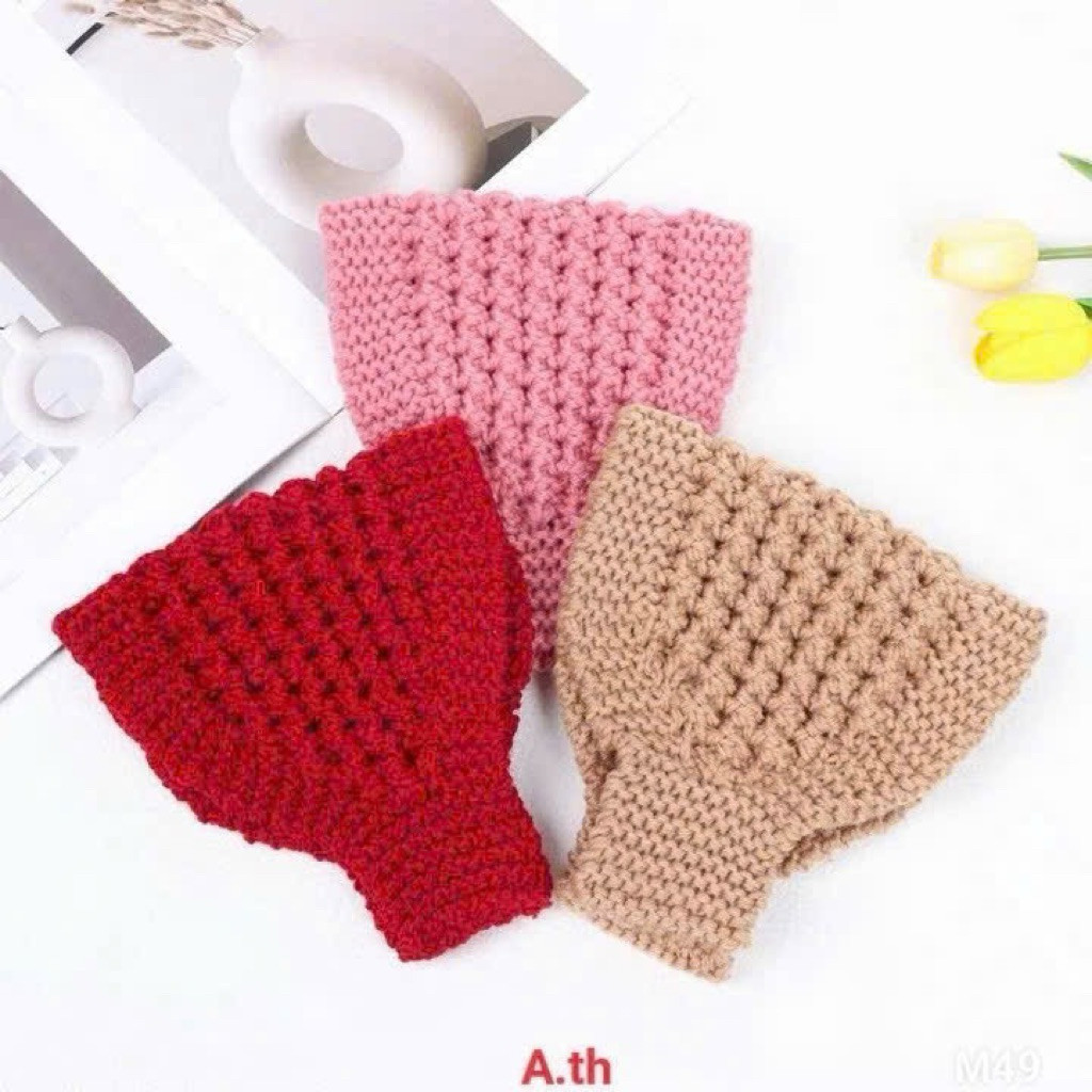 Mũ Len Nữ Băng Đô Giữ Ấm Mùa Đông Trùm Nửa Đầu – Thời Trang & Tiện Dụng
