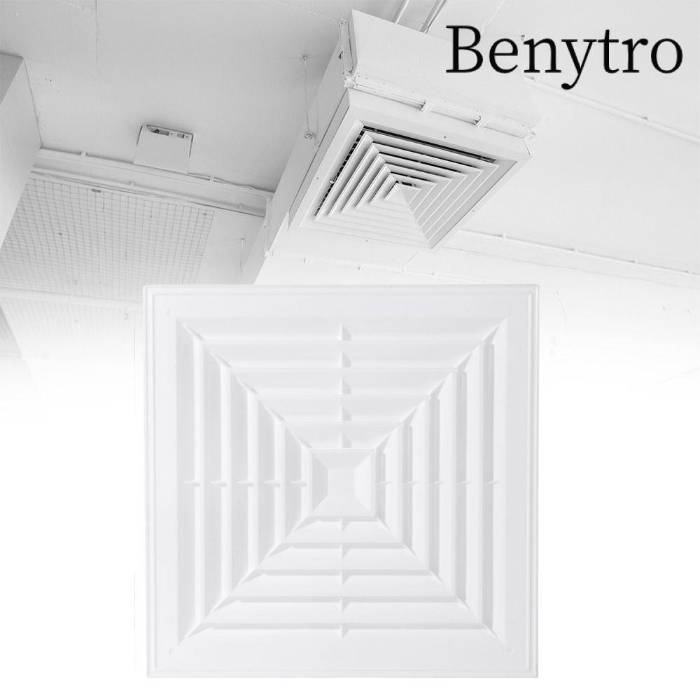 Lưới tản nhiệt thông hơi BENYTRO, Vỏ thông gió vuông bằng nhựa, có nắp màu trắng Hoạt động im lặng Ống thông hơi sưởi ấm Phòng tắm