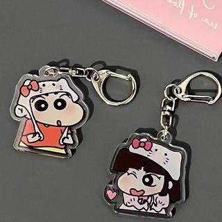‍Ganten‍Crayon Shin-chan Xiaoai móc khóa thích hợp móc khóa acrylic mặt dây chuyền cặp đôi bestie