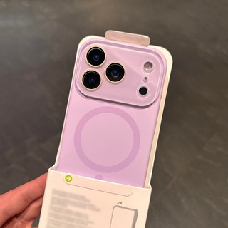 Ốp điện thoại di động từ tính silicon cửa sổ nhỏ tiên tiến cho iPhone17 Pro Max 16 15 14 13 Pro Max bảo vệ ống kính máy ảnh chống sốc Vỏ lưng mềm chống rơi