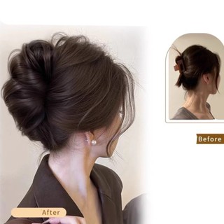 [Lô hàng Thái Lan] Bộ tóc giả nữ Hoa Buns Ball Head Tóc giả Kẹp tóc cuộn kiểu dáng dễ mặc