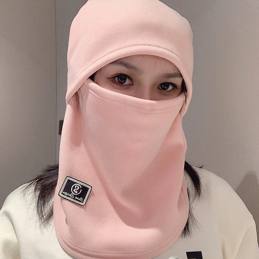 Băng đô có mũ trùm đầu mùa thu đông, chất liệu polyester đàn hồi mềm, kích thước đa năng, 4 màu