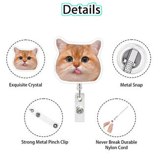Nhỏ Gọn Acrylic Huy Hiệu Cuộn Bền Có Thể Thu Vào Thẻ Tên Playful Phong Cách Ngộ nghĩnh Huy Hiệu Dành Cho Giáo Viên Triển Lãm Bác Sĩ