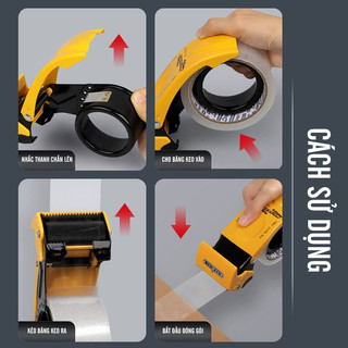 Dao cắt băng keo tiện lợi, dụng cụ cầm tay đa năng cho đóng gói hàng hóa, lưỡi dao sắc bén, thanh bảo vệ an toàn