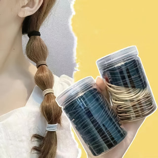 Dây buộc tóc nữ đen không gây đau, phù hợp tóc dày và xoăn