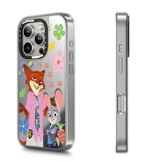 CASECASE X Zootopia 2 Nick và Judy Nhân Vật Ốp Lưng Đen & Bạc Gương Hút Từ Tính iPhone Dành Cho IPhone 17 Air 16 15 14 13 12 Pro Max Plus Ốp Lưng Cứng Khắc logo