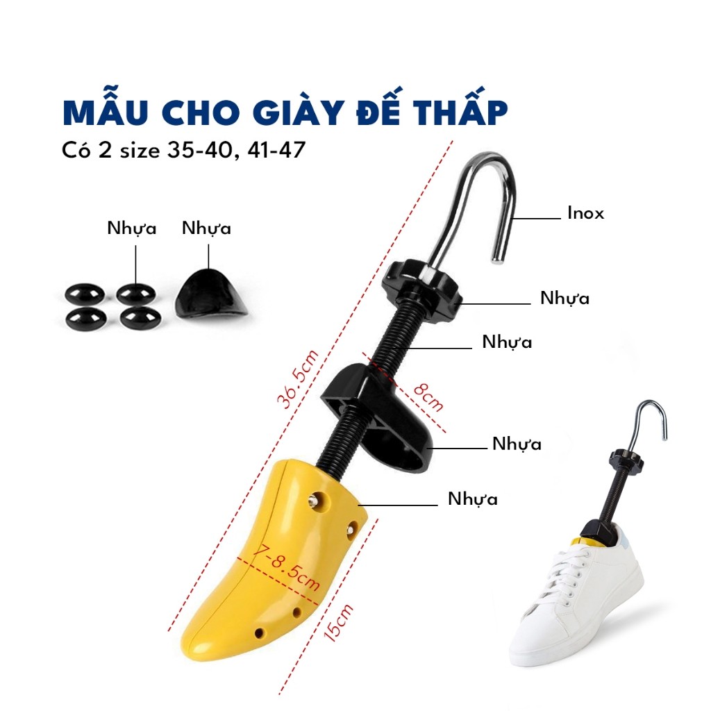 Cây Mở Rộng Size Giày – Dụng Cụ Nong Giày Chất Liệu Nhựa Cứng, Phù Hợp Mọi Kiểu Giày
