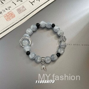 Vòng tay cá tính phong cách Trung Hoa, đá tự nhiên cho nam và nữ - thiết kế thời trang dành cho cặp đôi