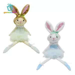 Gamchiano Thỏ Phục Sinh Búp Bê Nhồi Bông Tượng Trang Trí Ngày Lễ Tân Gia Quà Tặng Động Vật Trang Trí Thỏ Sang Trọng Đồ Chơi Cho Bàn Tiệc Phòng Ngủ