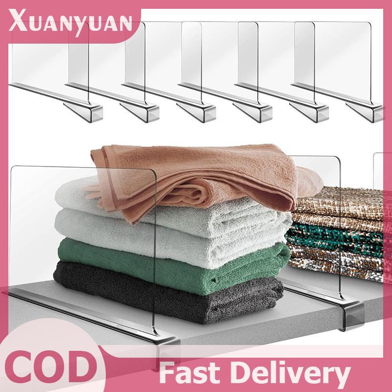 XUAN 1 / 2 / 4 Kệ Tủ Quần Áo Trong Suốt Cho Tủ Quần Áo Sắp Xếp Quần Áo Chia Tủ Tủ Sách Chia Vách Ngăn VN