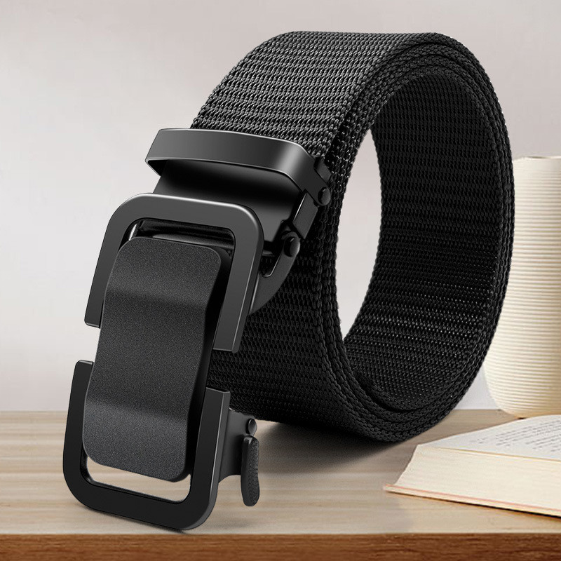 Thắt lưng canvas phong cách học sinh, khóa tự động, nâng tầm vẻ ngoài