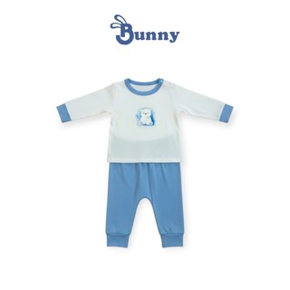 (4-15kg) Bộ áo cài vai quần đáp đũng Bunnybaby cho bé trai chất thun Modal mềm mát