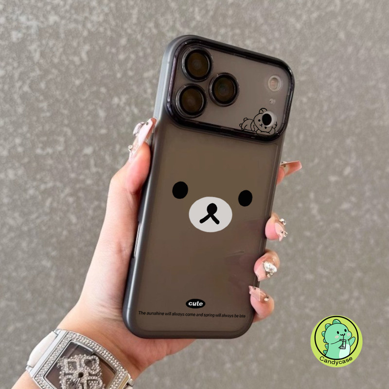 Ốp Điện Thoại Gấu Dễ Thương Có Ống Kính Kính Cho OPPO A6 Pro A5 A5i A5X A3 Pro NFC A3X A3i A80 A60 A40M A18 A17K A16 A16E A16S A15 A15S 5G 4G Vỏ Chống Sốc Hoạt Hình Rilakkuma