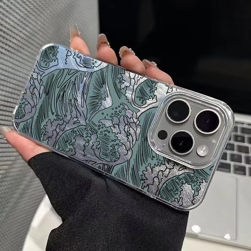 Dành Cho Samsung S24 S25 S23 Ultra S24 FE S23 S21 S22 S21 Plus Phong Cách Văn Học Nhật Bản Sợi Lông Vũ Cứng Chống Sốc
