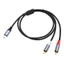Niki USB C đến 2RCA Nam Kết Nối Cáp Âm Thanh 24Bit Giải Mã Hỗ Trợ Cho Thiết Bị Âm Thanh Và Thiết Bị Studio