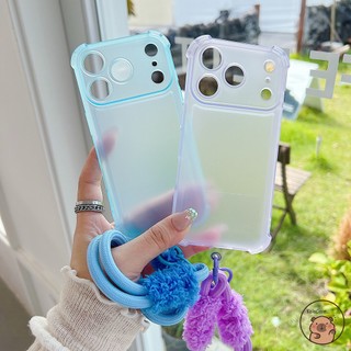 Dành Cho Honor 500 Pro Power 2 Win X9D X7D X6C X5C Magic 8 Pro Honor500 5G 4G Vỏ Điện Thoại Có Dây Đeo Sang Trọng Lông Mờ Chống Sốc Trong Suốt Vỏ Mềm