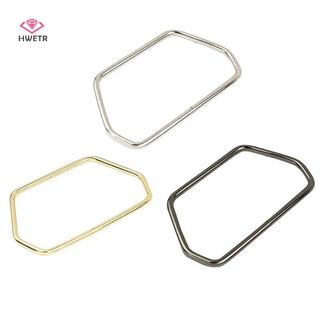 HWETR 11.7CM Tay Cầm Kim Loại Hình Lục Giác Mạnh Mẽ Cho Túi Xách Hành Lý Phần Cứng Túi DIY Phụ Kiện Hộp Quà Tặng Dây Đeo Vàng Bạc Ví Khung Mới