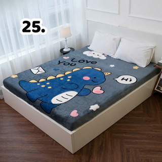 (MẪU 19->25) Ga Nỉ Nhung Bo Chun 5D Ga bọc đệm cho bé mềm mướt hoạt hình+ đủ kích cỡ chân đệm 13cm + may theo yêu cầu