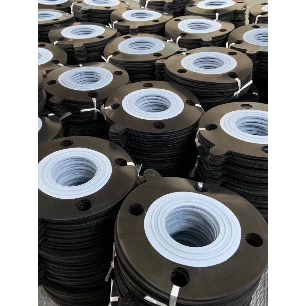Gioăng tổng hợp cao su Teflon PTFE + EPDM Lớp lót Teflon Ba nguyên tố B Ống Propylene Mặt bích Gioăng chịu nhiệt độ cao