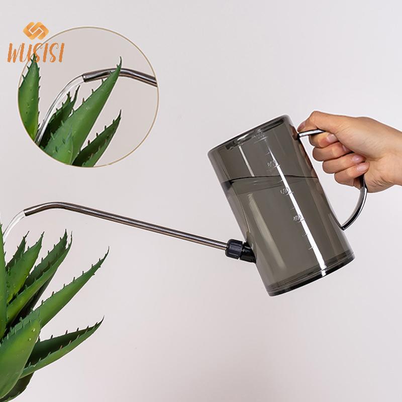 [WUSISI] Bình tưới nước miệng dài 1L Bình tưới cây bằng nhựa Phụ kiện tưới tiêu gia đình Hoa thiết thực Dụng cụ làm vườn Tay cầm MỚI
