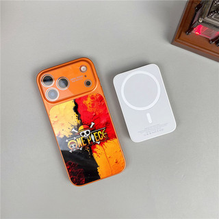 Thay đổi thành 17 series Art Collage One Piece Luffy Vỏ điện thoại từ tính cho iPhone 17 16 15 14 Pro Max