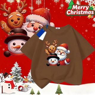 COD✅ (Hồ Chí Minh)DREAMY BABY Áo thun tiệc đội nhóm Giáng sinh sản phẩm mới Áo thun màu đỏ 2026  M258