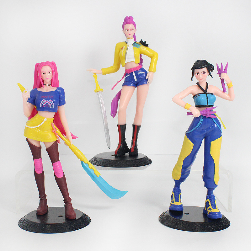 17CM Kpop Demon Hunters Hình K Pop Demon Hunters Nhân Vật Huntrix Đồ Chơi Derpy Tiger Rumi Mira Zoey Sussy Hình Đồ Trang Trí