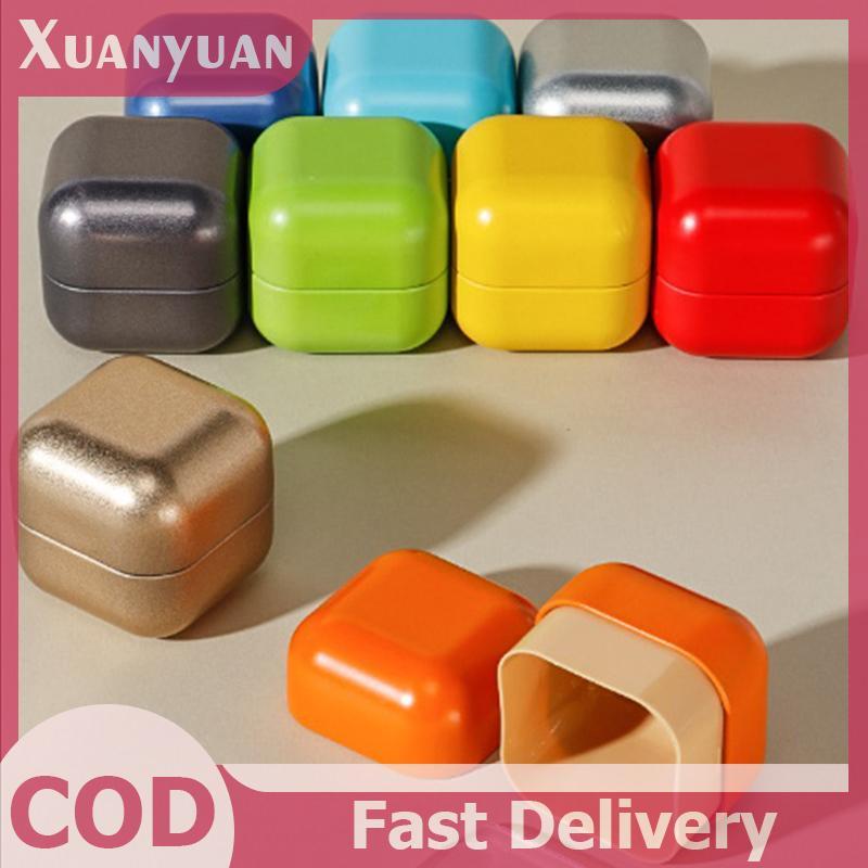 XUAN Di Động Màu Trơn Hộp Thiếc Trà Kín Lọ Bao Bì Hộp Trang Sức Kẹo Bảo Quản Nhỏ Có Thể Đồng Xu Bông Tai Tai Nghe Hộp Quà Tặng VN
