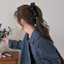 Kẹp Chuối Nhung Satin Lớp 3D Cho Nữ - Phụ Kiện Tóc Thời Trang Thân Thiện Vói Làn Da, 4 Màu Chọn Lựa